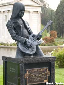 Johnny Ramone statue.