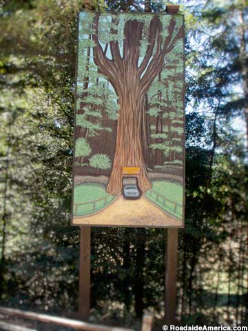 Illustrated sign at the entrance to the park.
