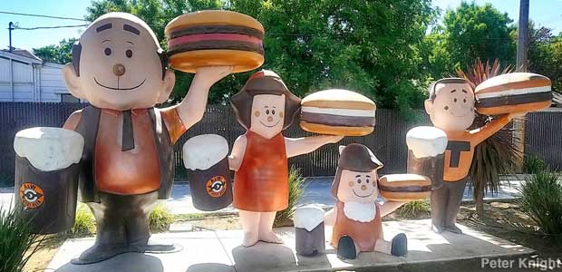 A&W Root Beer Burger Family.