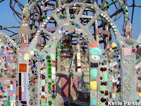 Junk artistry of the Watts Towers.