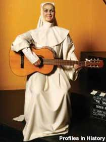 Wax figure of Singing Nun.
