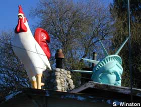 Chicken, Liberty's head.  