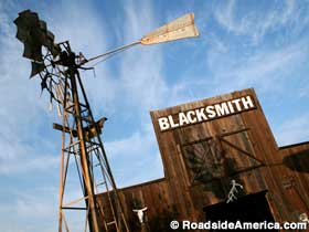 Blacksmith shop.