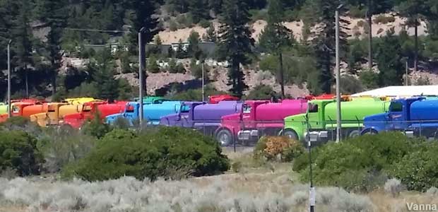 Trucks in color.