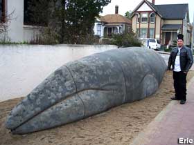Dead whale statue.