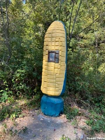 Remembering Pepperwood with a corn sculpture.