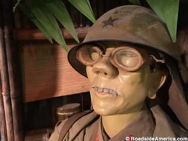 War propaganda-style Japanese soldier mannequin.