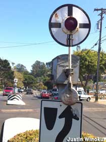Wigwag crossing signals.