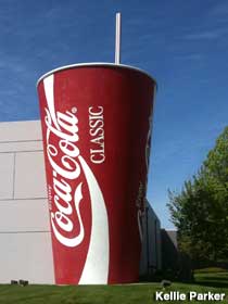 Giant Coke cup.