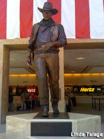 John Wayne statue.