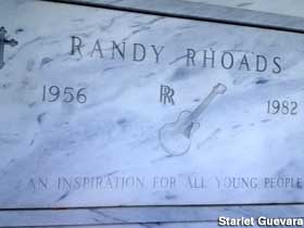 Randy Rhoads lies here.