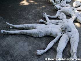 Bodies at the Memorial.