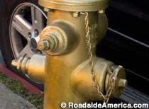 Golden Fire Hydrant.
