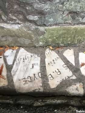 Old tombstone fragments.