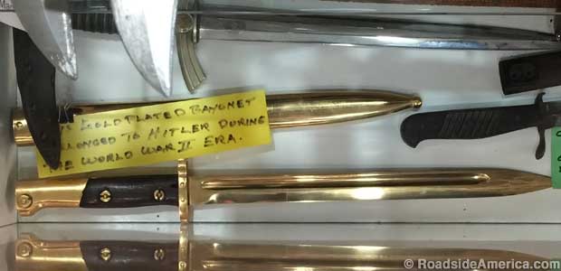 Adolf Hitler's gold plated bayonet.