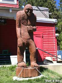 Bigfoot statue.