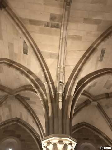 Vaulted ceiling.