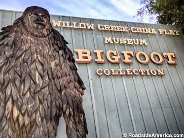 Bigfoot statue looms at the museum.