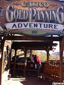 Calico Gold Panning Adventure.