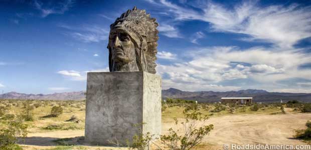 Chief Crazy Horse scans the horizon for visitors.
