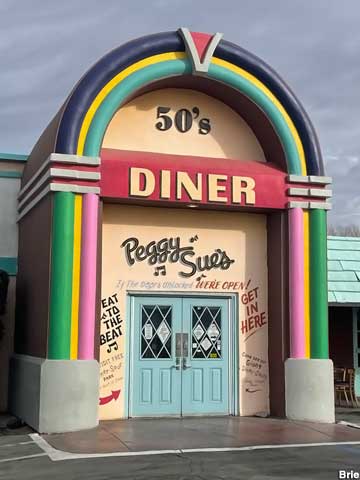 Entrance to Peggy Sue's diner.