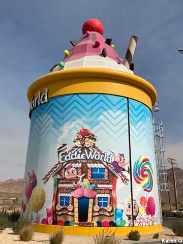 Giant ice cream sundae.