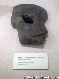 Rock in the shape of Nixon's profile.