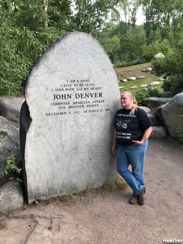 John Denver memorial slab.
