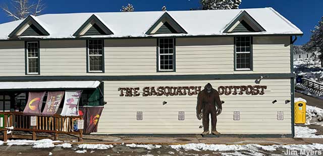 Former Bailey Country Store: now a Rocky Mountain rendezvous for all things Sasquatch.