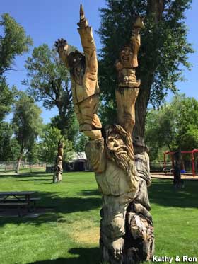 Tree carving.