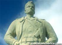 Steve Canyon statue.