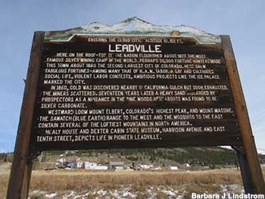 Leadville sign, 2023.