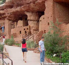 Cliff dwellings delight visitors.