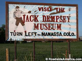 Billboard for Jack Dempsey Museum.