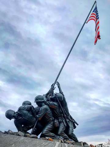 Iwo Jima memorial replica.