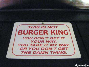 This is not Burger King.