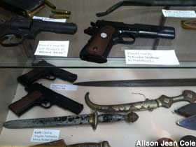 Prop gun and weapon exhibit.