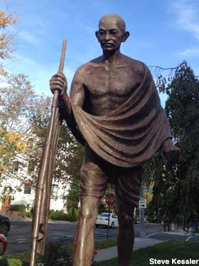 Gandhi statue.