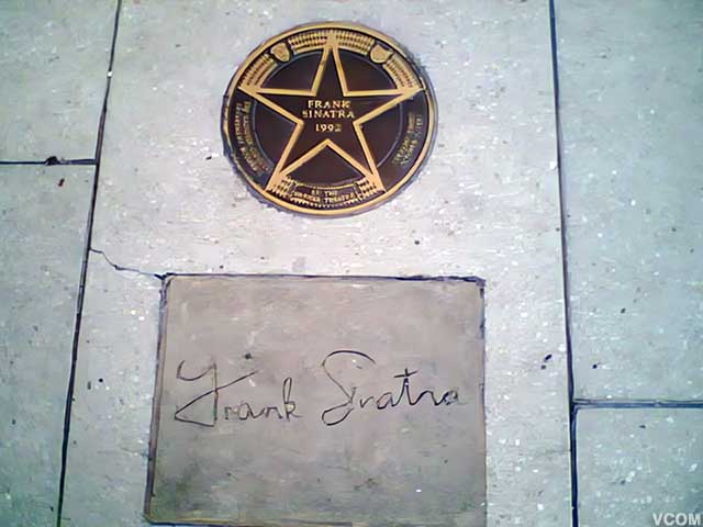 Sinatra's star and signature on the Walk of Fame.