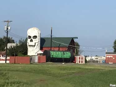 Frightland skull silo.