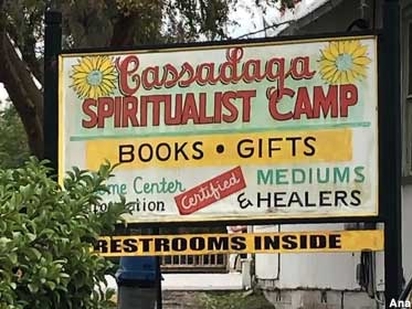 Sign for the Spiritualist Camp.