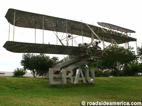 Wright Brothers plane replica.