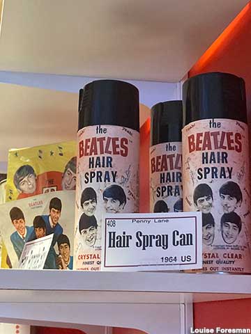 Beatles hair spray cans.