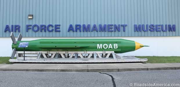 Only MOAB on display anywhere in the world. Can be packed with almost 10 tons of high explosive.