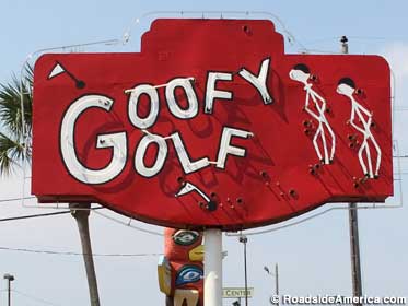Goofy Golf sign.