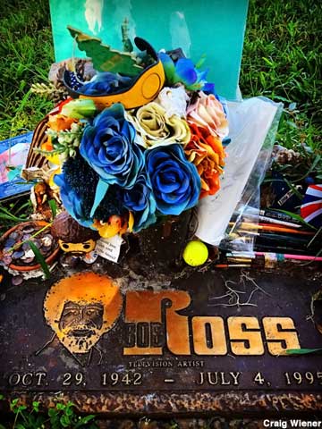 Grave of artist Bob Ross.
