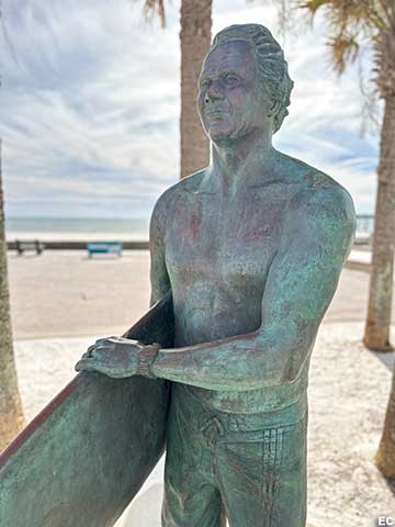 Surfer Dude Statue.