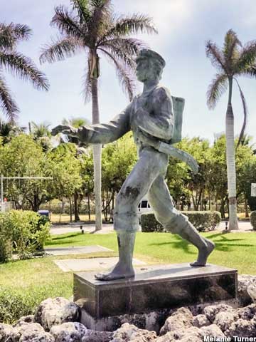 Barefoot Mailman Statue.