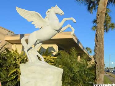 Pegasus statue.