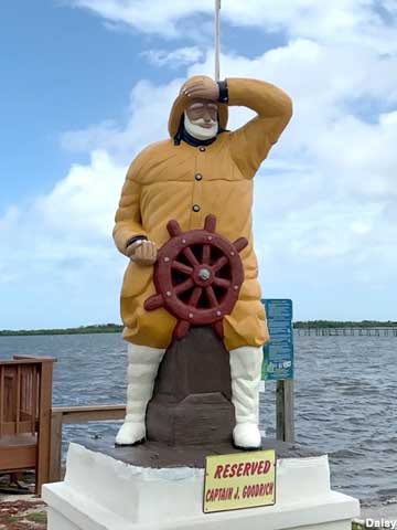 Sea Captain J. Goodrich statue.